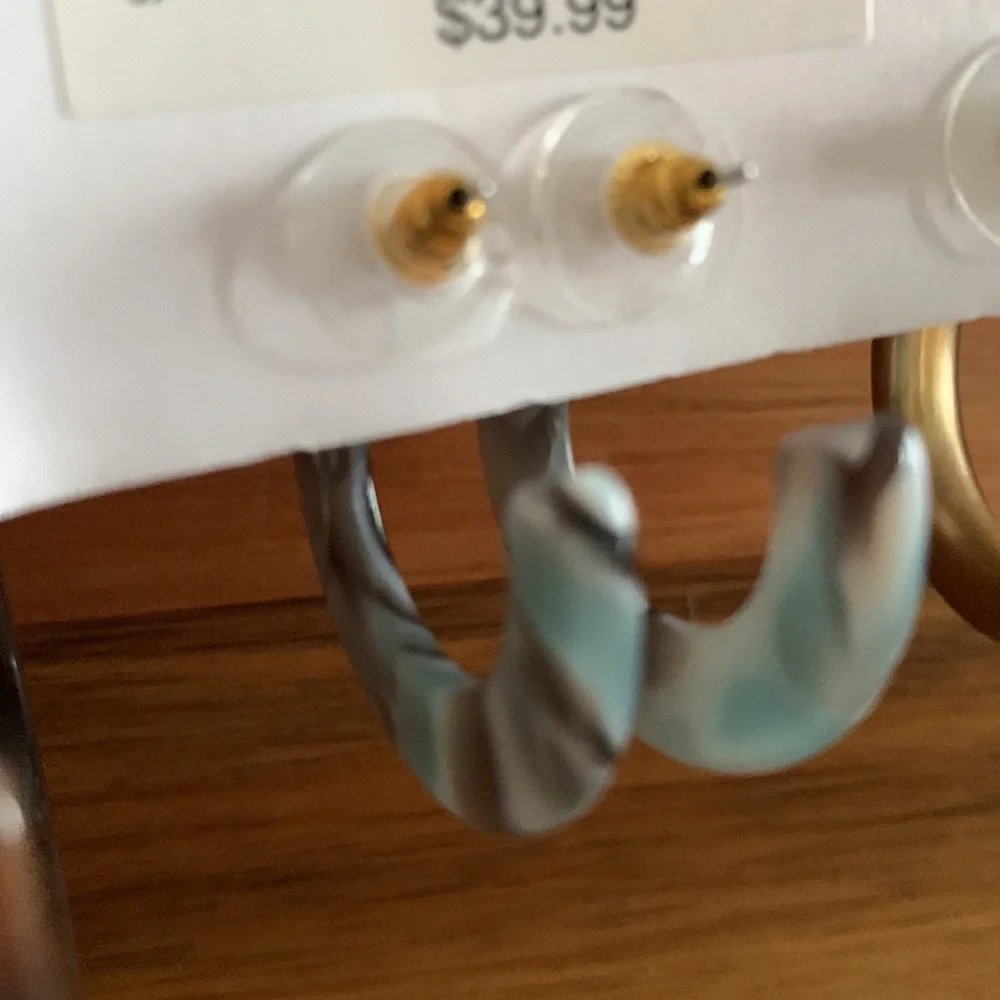 LOFT Hoop & Resin Earrings Set of 3
